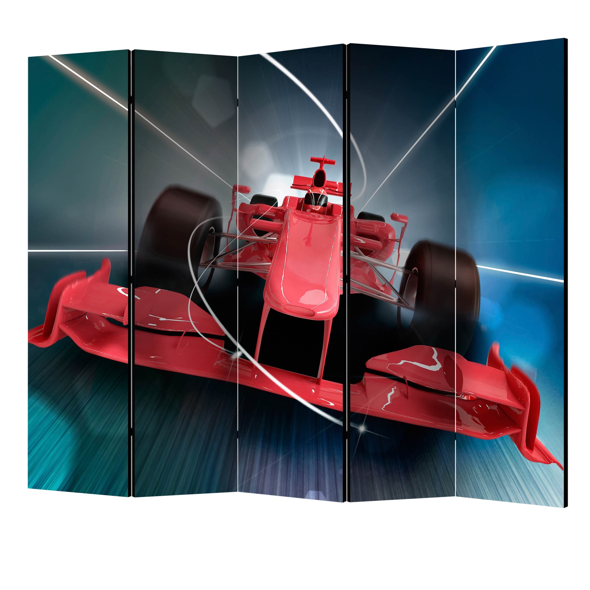 Paravan din 5 parti - Masina de formula 1 II - 225 x 172 cm