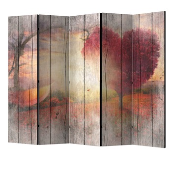 Paravan din 5 parti - Iubirea de toamna II - 225 x 172 cm Paravan din 5 parti - Iubirea de toamna II - 225 x 172 cm