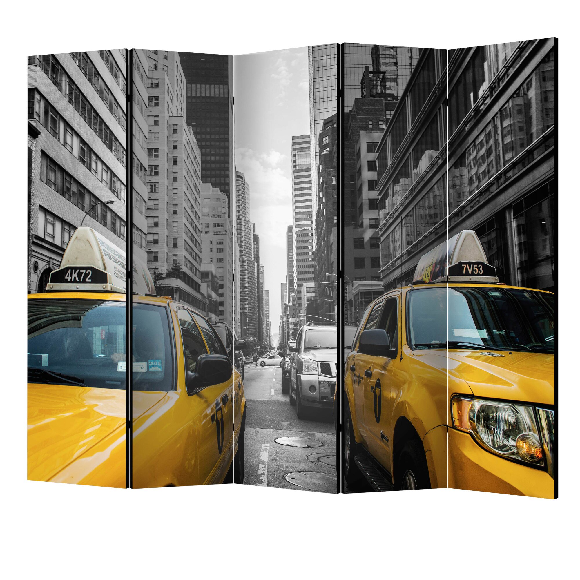 Paravan din 5 parti - New york taxi II - 225 x 172 cm