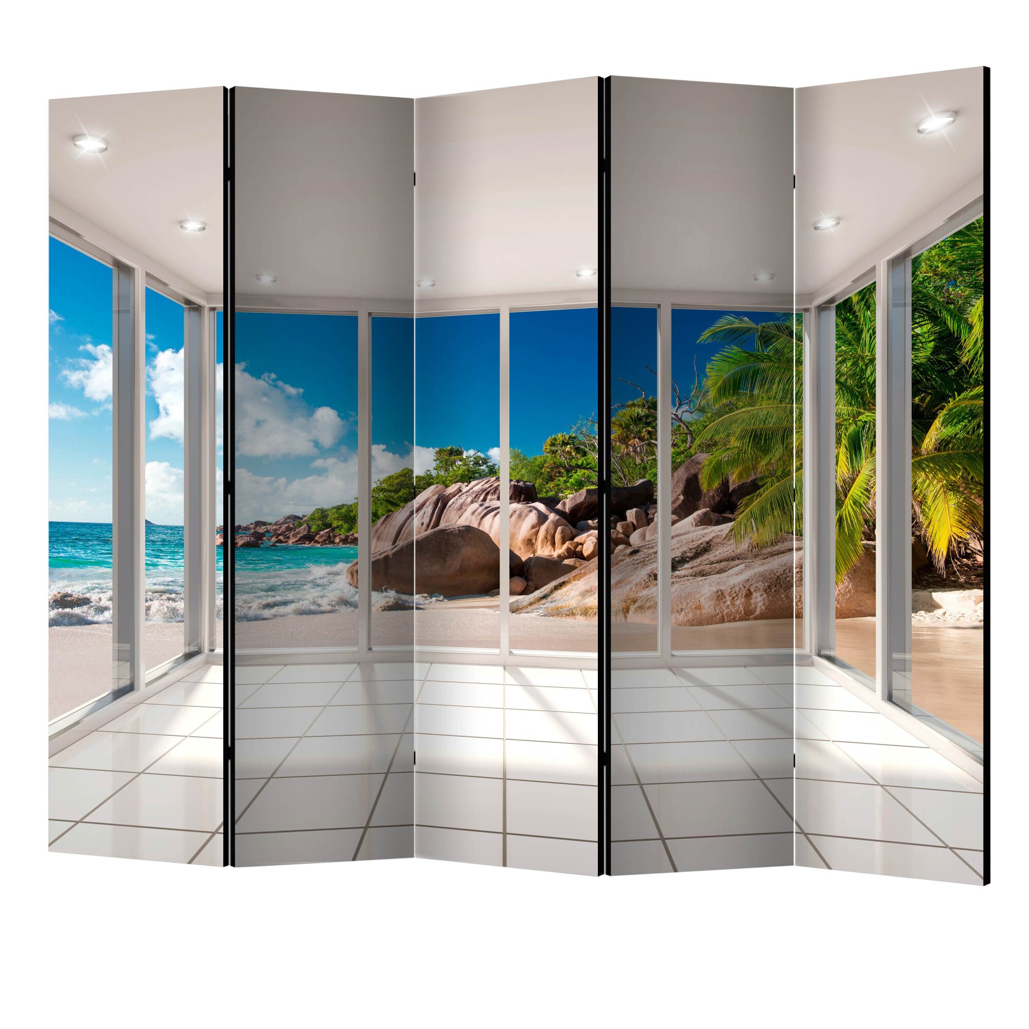 Paravan din 5 parti - Iluzia cereasca II - 225 x 172 cm
