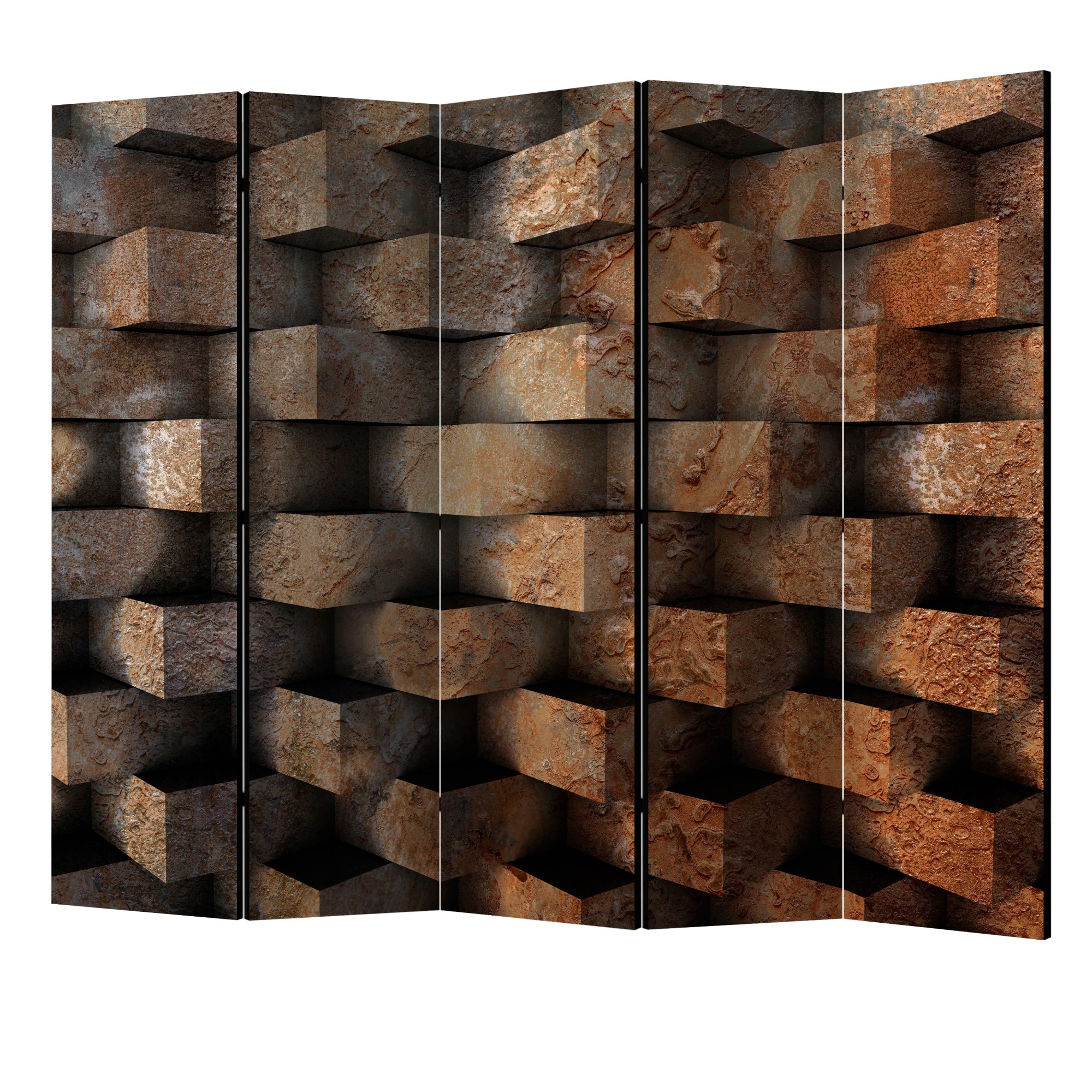 Paravan din 5 parti - Impletitura din caramida II - 225 x 172 cm