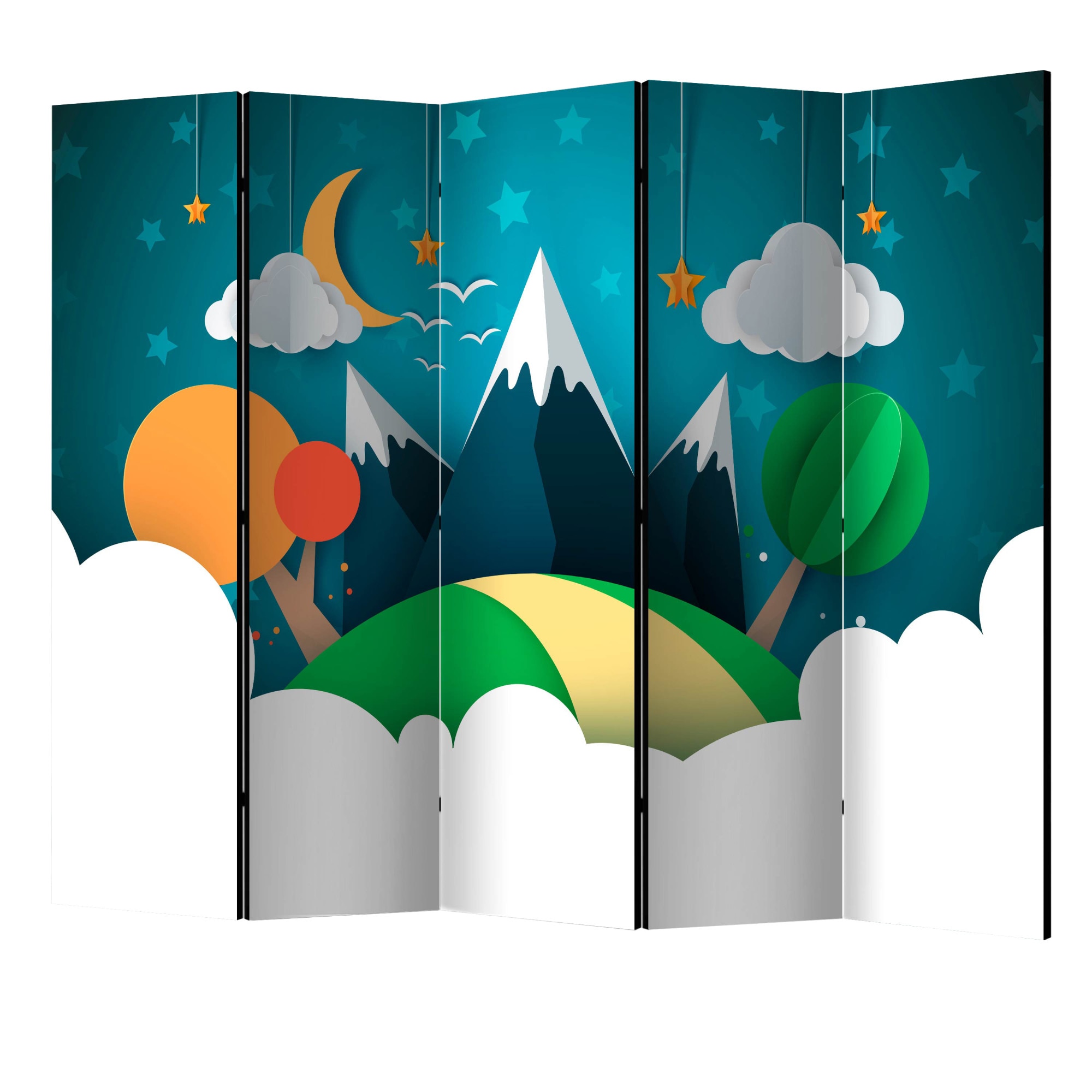 Paravan din 5 parti - Micul calator II - 225 x 172 cm
