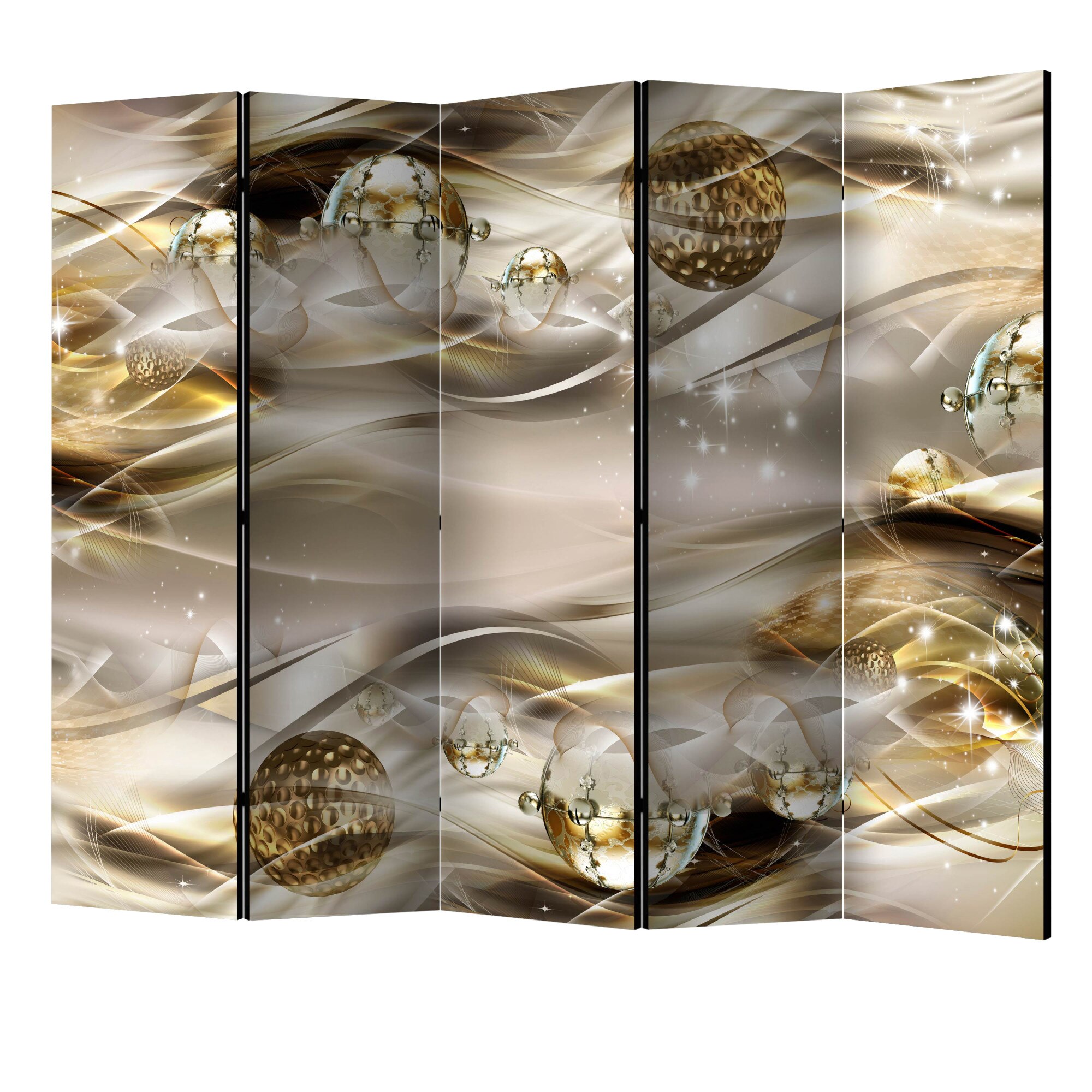 Paravan din 5 parti - Nebuloasa de aur II - 225 x 172 cm