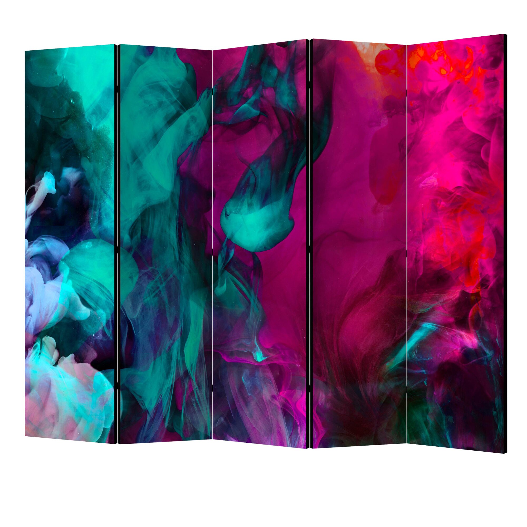 Paravan din 5 parti - Nebunia de culoare II - 225 x 172 cm