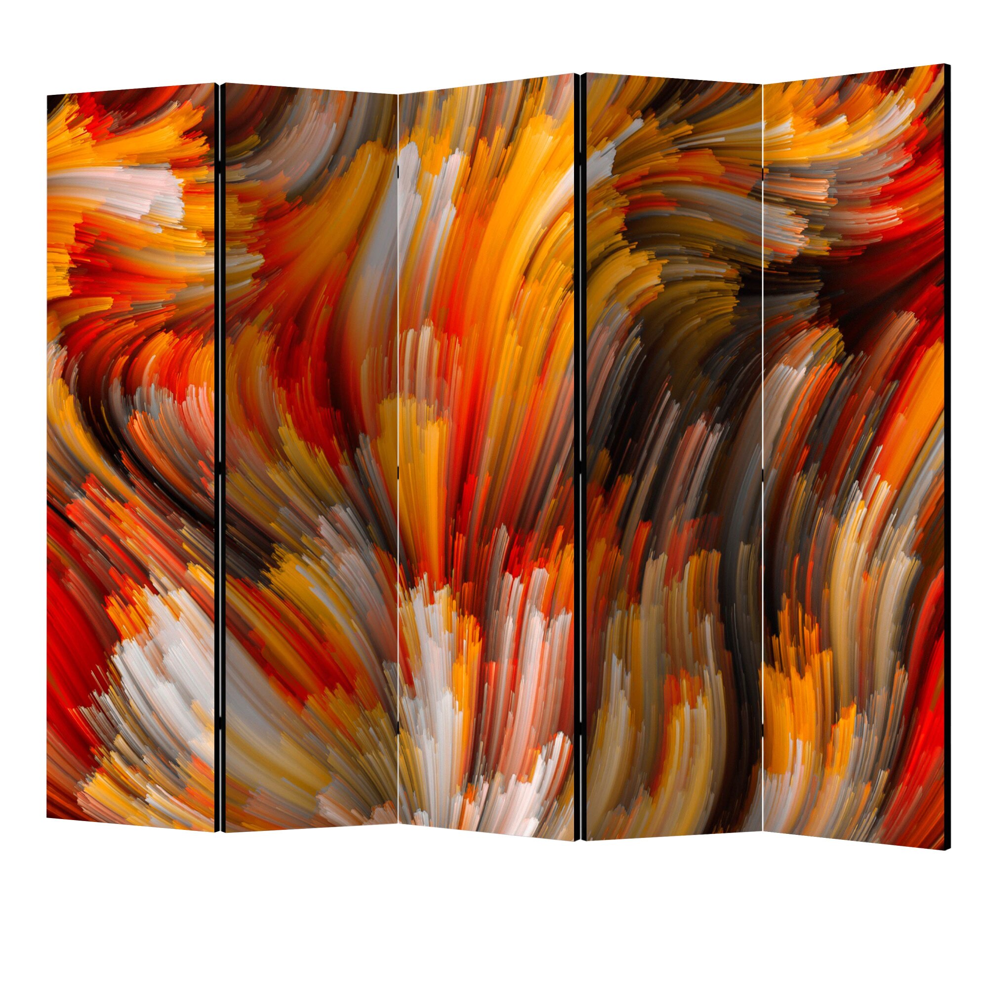 Paravan din 5 parti - Oceanul de foc II - 225 x 172 cm