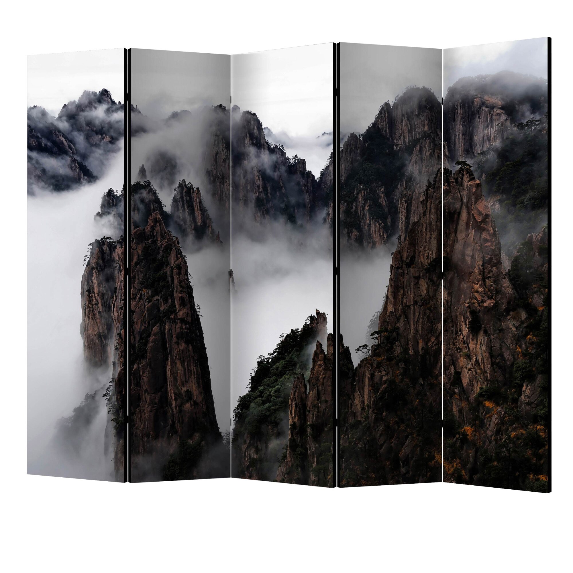 Paravan din 5 parti - Marea de nori in muntele huangshan china II - 225 x 172 cm