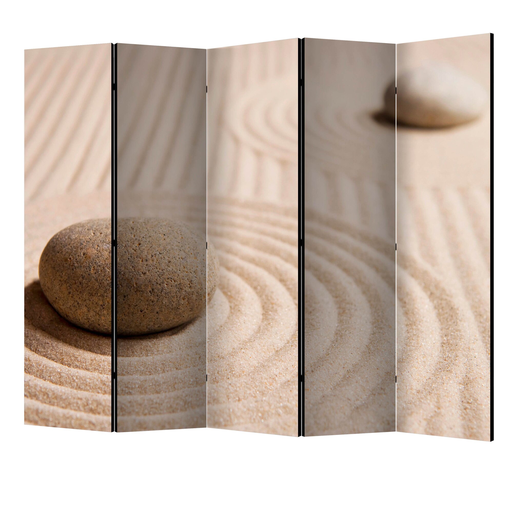 Paravan din 5 parti - Nisip si zen II - 225 x 172 cm