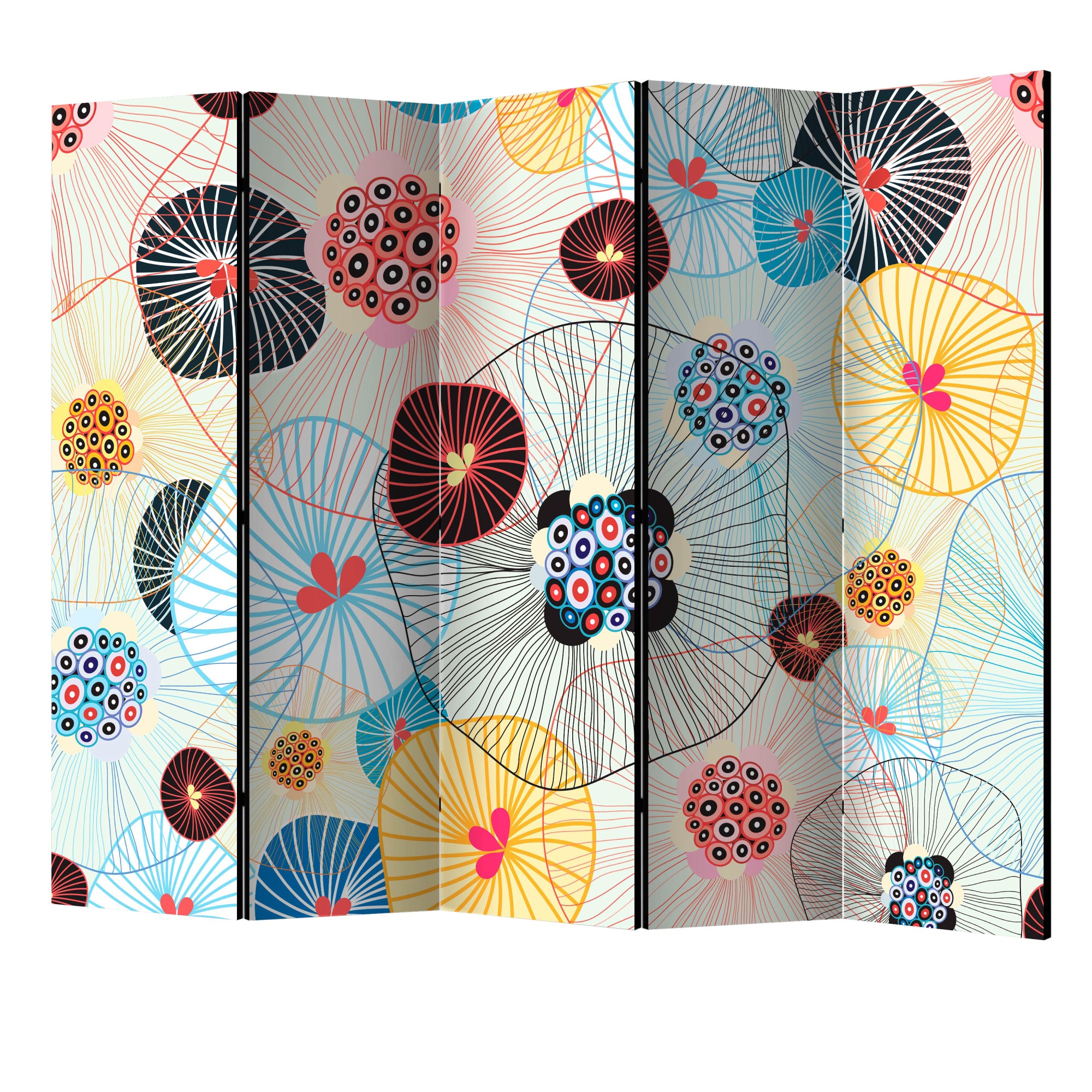 Paravan din 5 parti - Osuflare de vara II - 225 x 172 cm