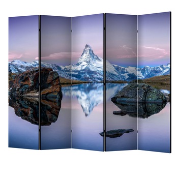 Paravan din 5 parti - Muntele singur II - 225 x 172 cm Paravan din 5 parti - Muntele singur II - 225 x 172 cm