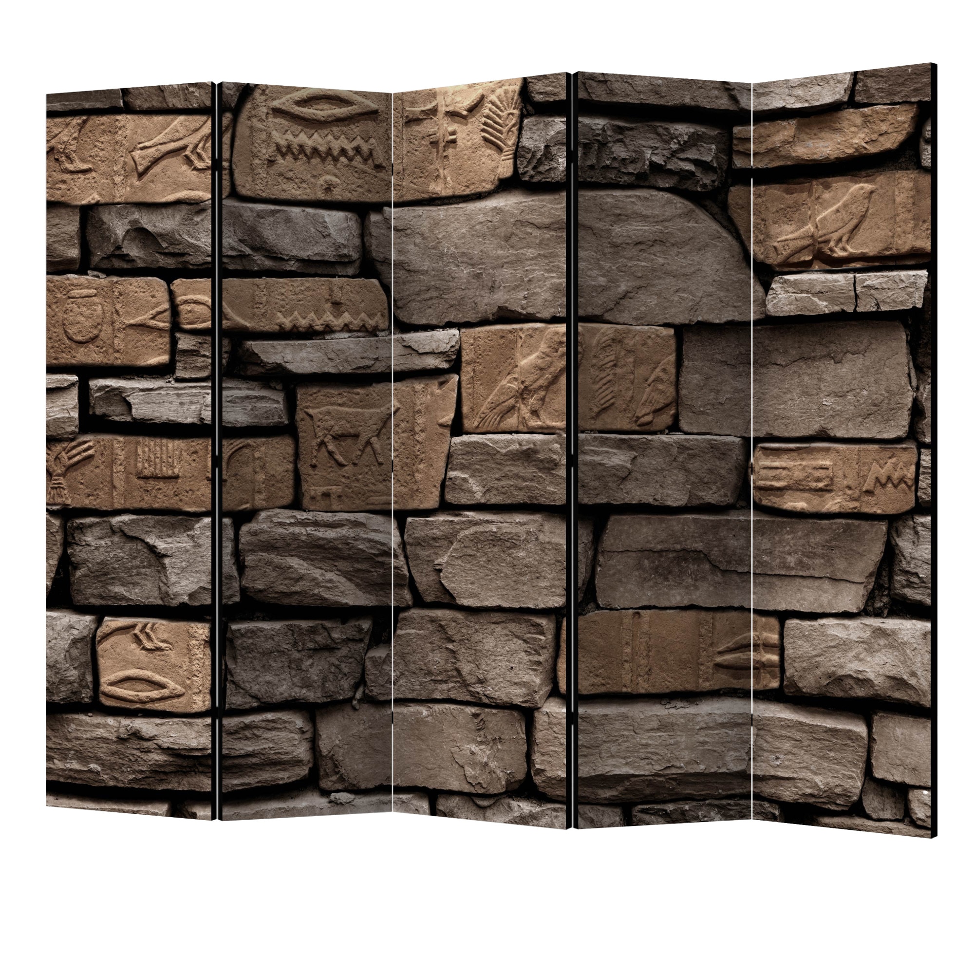 Paravan din 5 parti - Piatra egipteana II - 225 x 172 cm