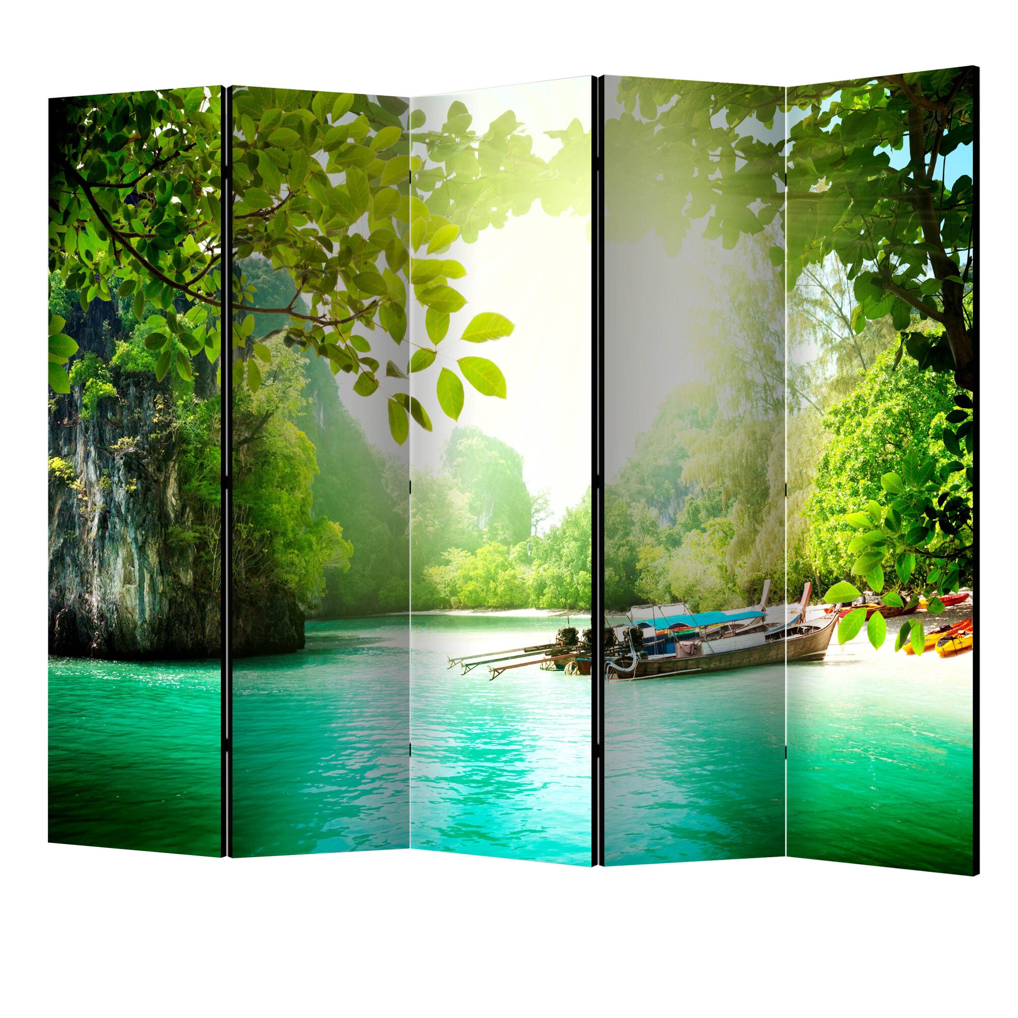Paravan din 5 parti - Paradisul secret II - 225 x 172 cm