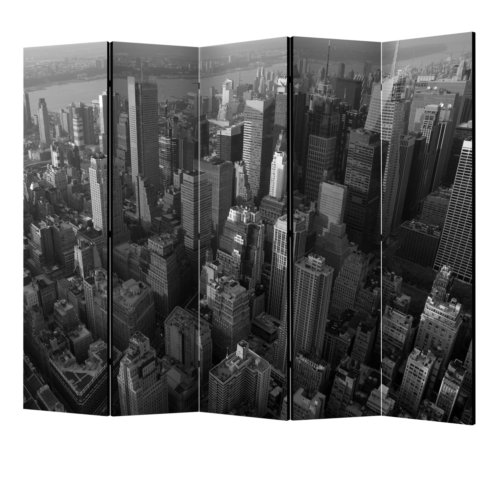 Paravan din 5 parti - New york zgarie-nori vedere pentru o pasare II - 225 x 172 cm