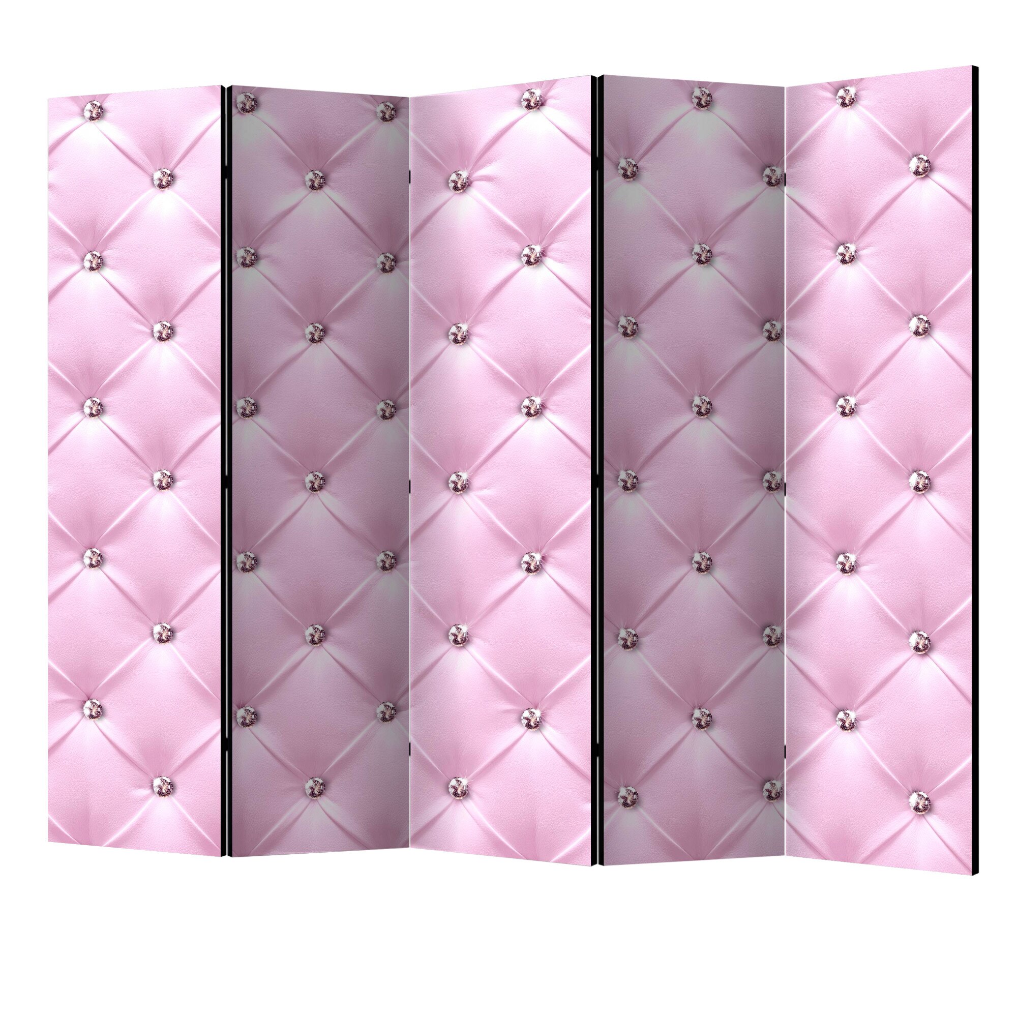 Paravan din 5 parti - Pink lady II - 225 x 172 cm