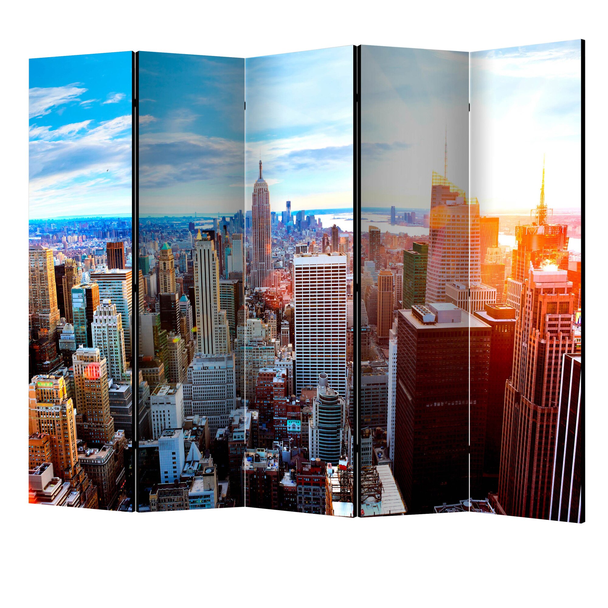 Paravan din 5 parti - Rasaritul peste manhattan II - 225 x 172 cm