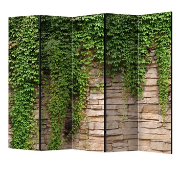Paravan din 5 parti - Perete de iedera II - 225 x 172 cm Paravan din 5 parti - Perete de iedera II - 225 x 172 cm