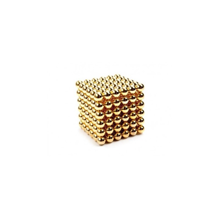 NeoCube puzzle, 216 mágneses golyó, arany, tartóval, Urban Trends ®