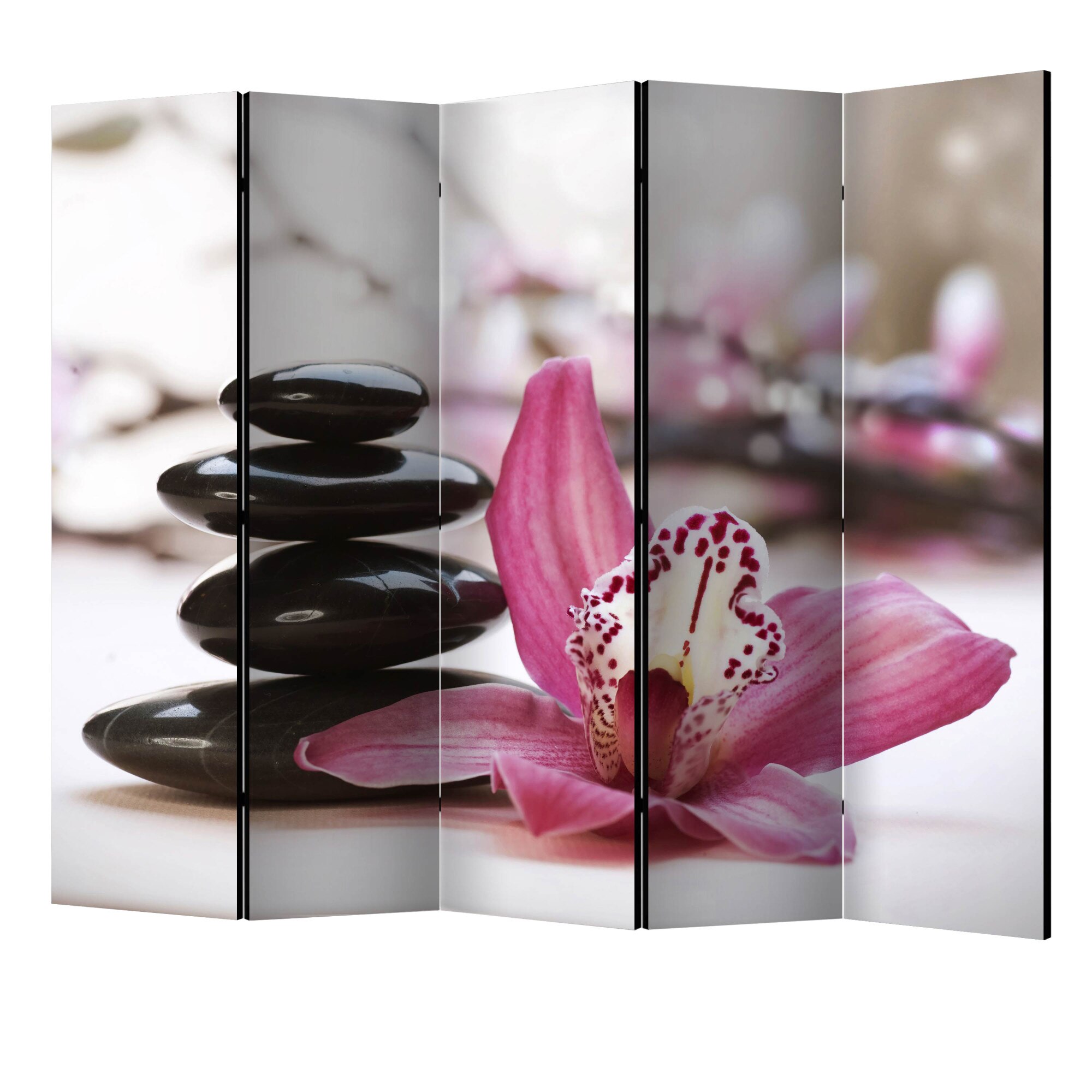 Paravan din 5 parti - Relaxare si wellness II - 225 x 172 cm
