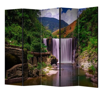 Paravan din 5 parti - Reggae falls II - 225 x 172 cm Paravan din 5 parti - Reggae falls II - 225 x 172 cm