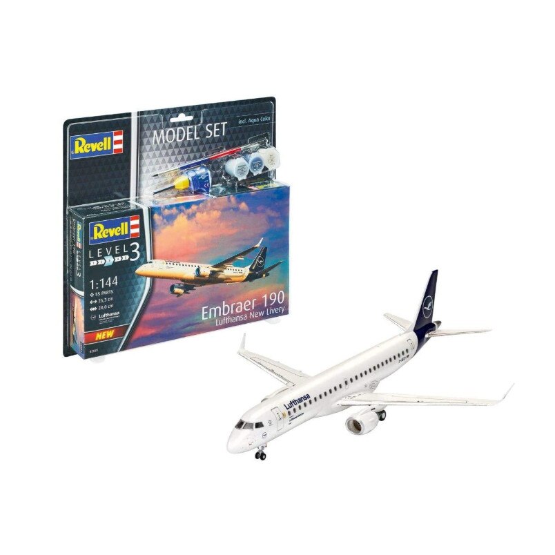 Set macheta Revell Embraer 190 Lufthansa