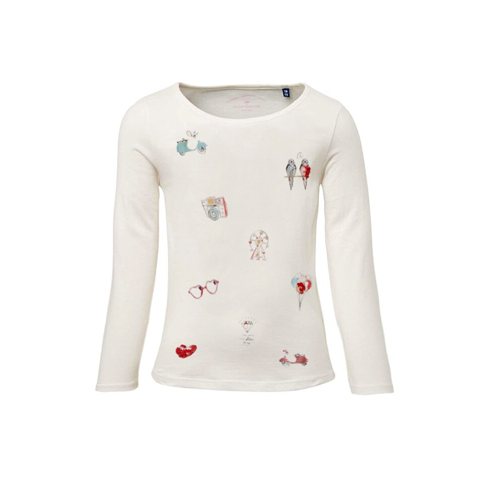 Bluza Tom Tailor fete, alb, marimea 116-122 cm, 6-7 ani