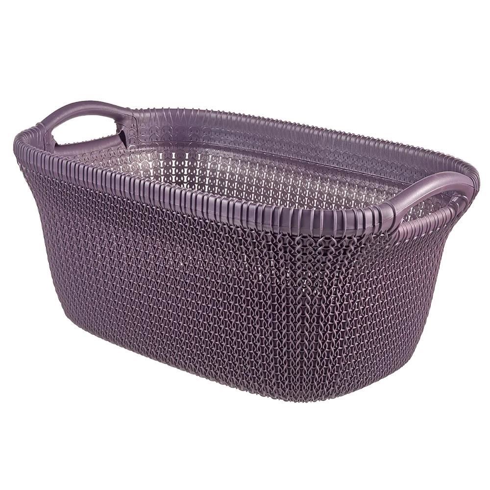 Cos rufe, impletit, Curver Knit 40L, Mov, 60x27x39 cm
