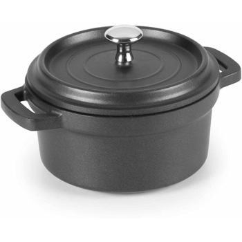 Cratita cu capac negru aluminiu d 14 cm Vol 0,9 L 25915 LAC Cratita cu capac negru aluminiu d 14 cm Vol 0,9 L 25915 LAC