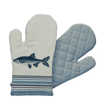 Manusa cuptor Sea Club, bumbac,model cu peste, 17x33cm Manusa cuptor Sea Club, bumbac,model cu peste, 17x33cm