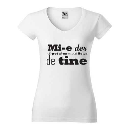 Tricou Femei, Guler V, personalizat 
