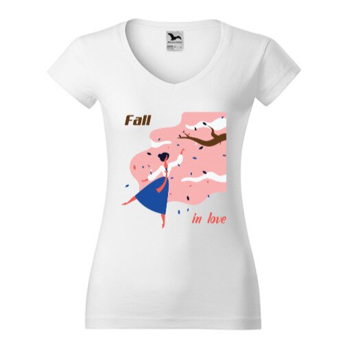 Tricou Femei, Guler V, personalizat 