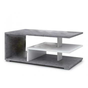 Masa de cafea, Mazzoni, LINK, beton / alb, 50 x 90 cm Masa de cafea, Mazzoni, LINK, beton / alb, 50 x 90 cm