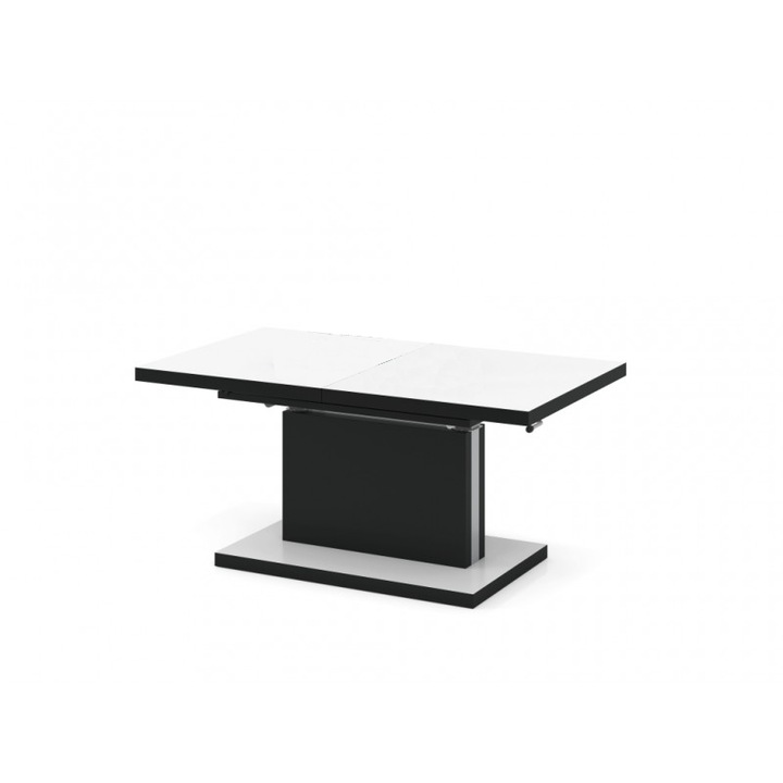 Маса за кафе Mazzoni, ASTON, Бял/черен, 120 x 70 см
