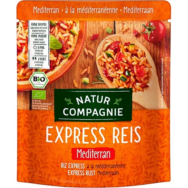 Mancare bio de orez in stil mediteranean, Natur Compagnie 250 g