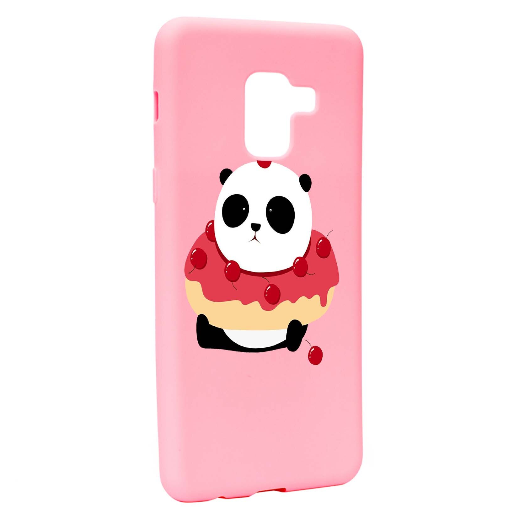 Husa de protectie Sweet Panda, pentru Samsung Galaxy A5 2018, rezistenta la uzura, anti-alunecare, din silicon Premium, P585