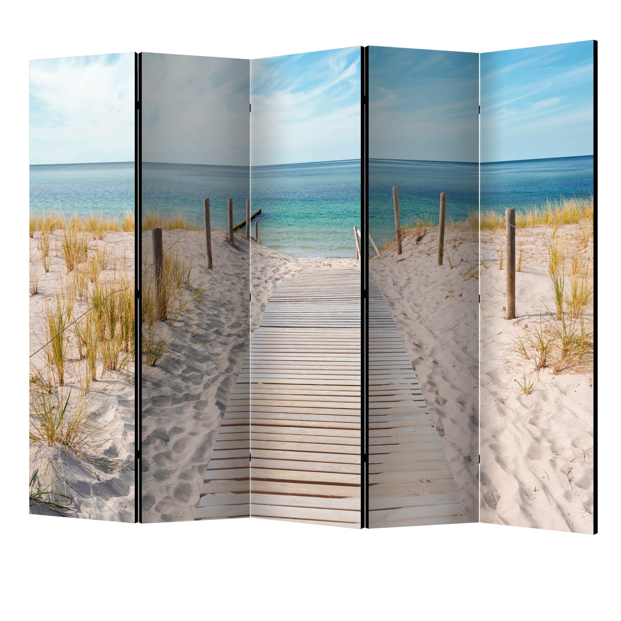Paravan din 5 parti - Sarbatori pe litoral II - 225 x 172 cm