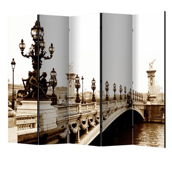 Paravan din 5 parti - Podul alexandru trei paris II - 225 x 172 cm Paravan din 5 parti - Podul alexandru trei paris II - 225 x 172 cm