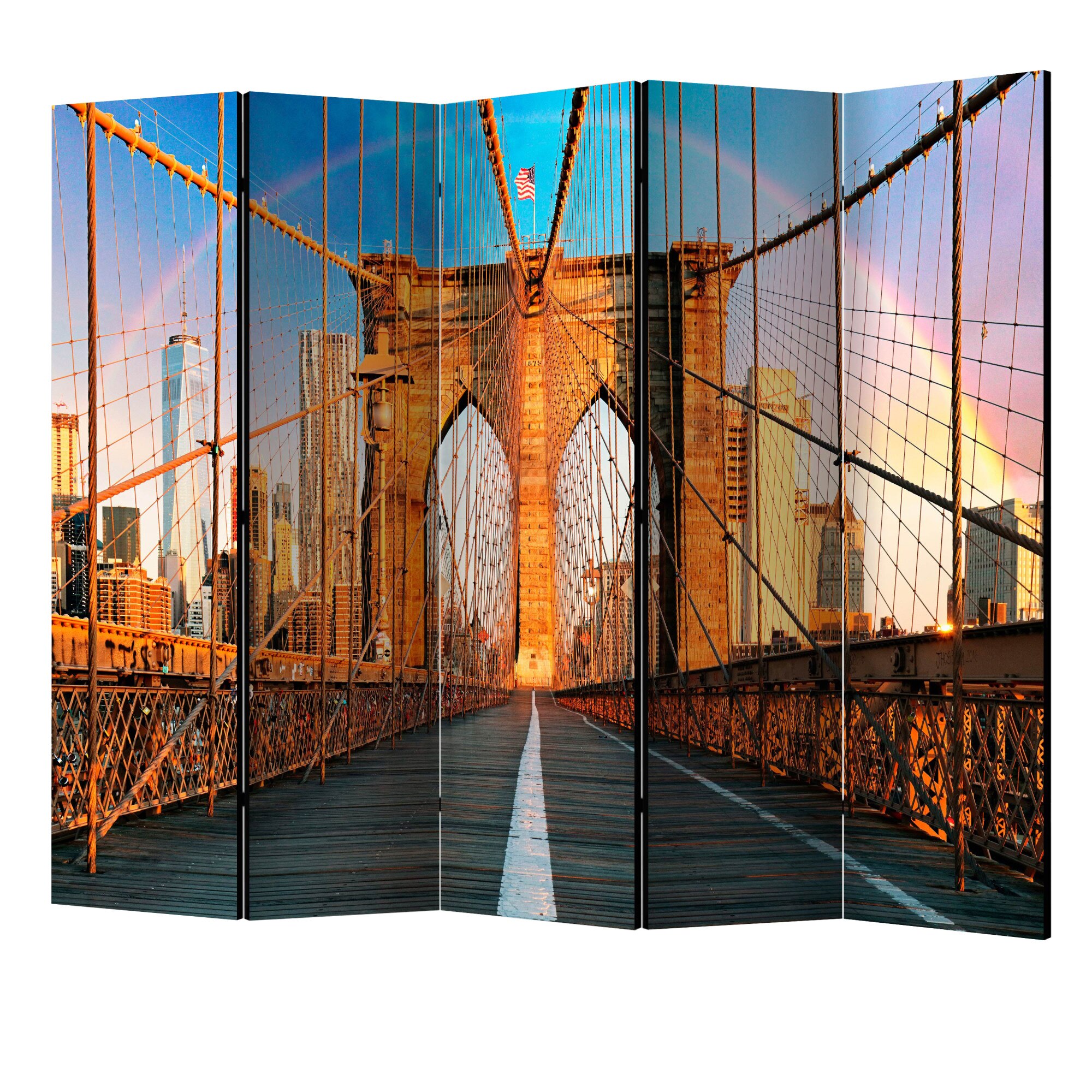 Paravan din 5 parti - Podul spre fericire II - 225 x 172 cm