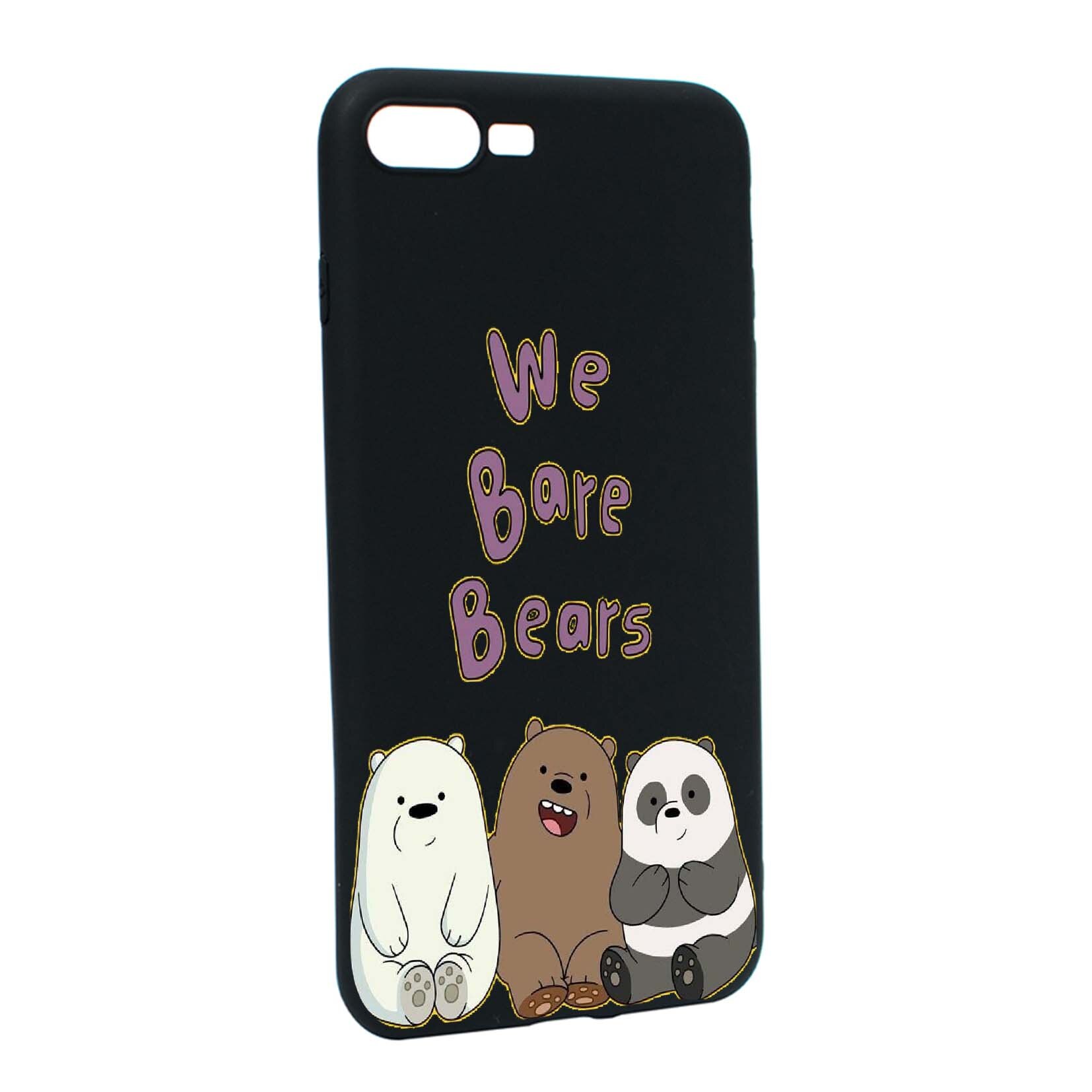 Husa de protectie We Bare Bears, pentru Apple iPhone 7 Plus / 8 Plus, rezistenta la uzura, anti-alunecare, din silicon Premium, B588