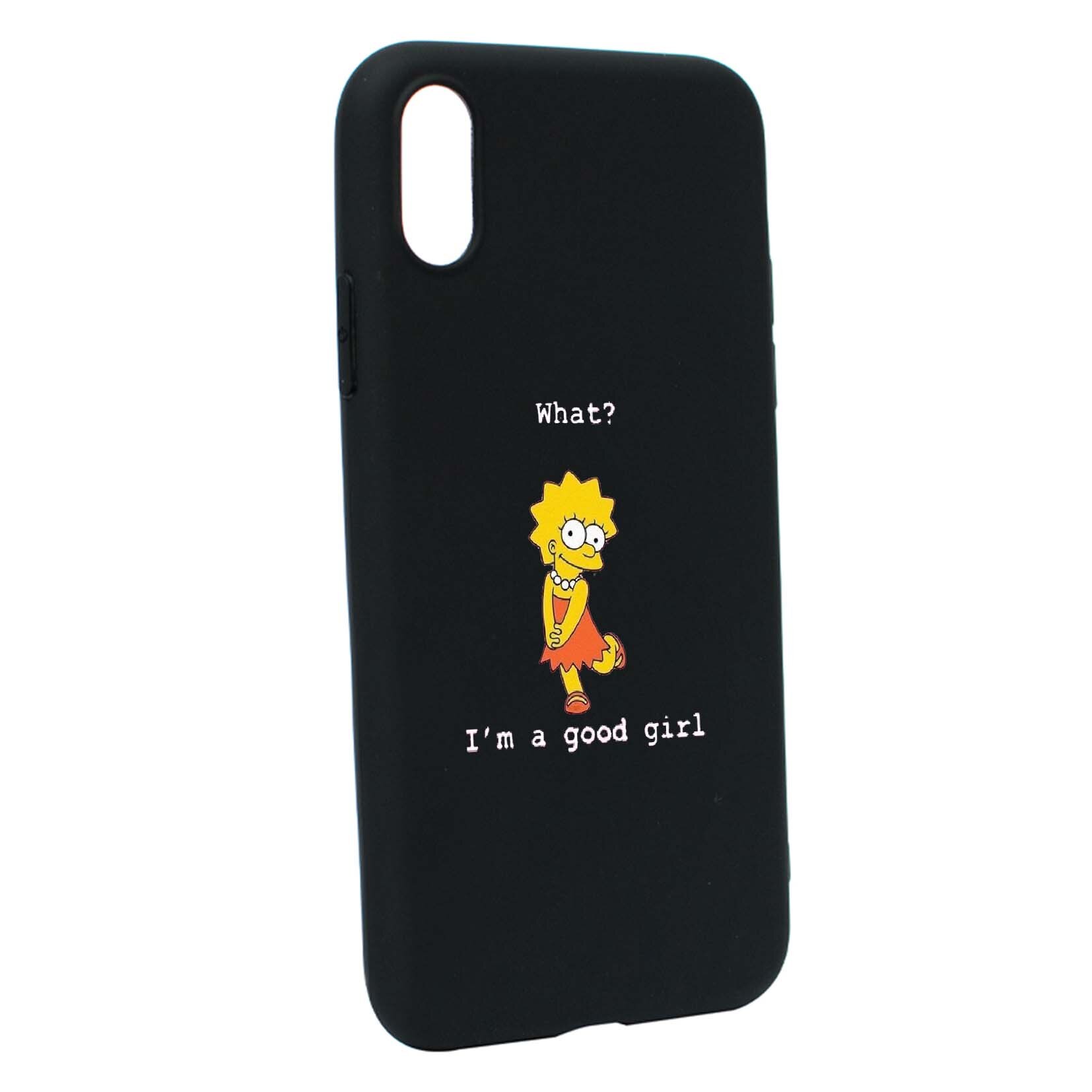 Husa de protectie Lisa - I'm a good girl, pentru Apple iPhone XS Max, rezistenta la uzura, anti-alunecare, din silicon Premium, B591
