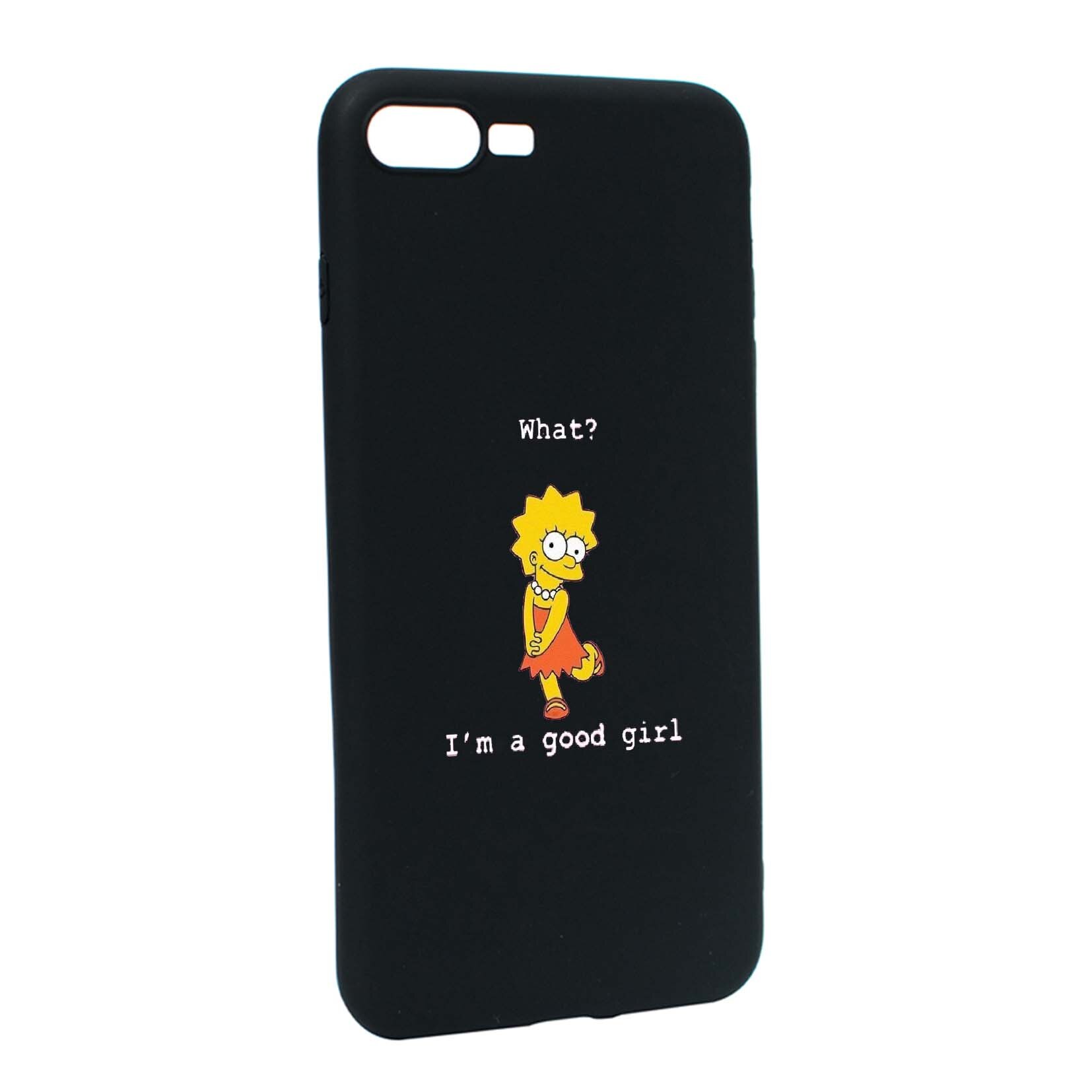 Husa de protectie Lisa - I'm a good girl, pentru Apple iPhone 7 Plus / 8 Plus, rezistenta la uzura, anti-alunecare, din silicon Premium, B591