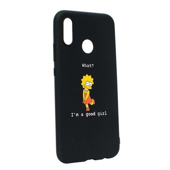 Husa de protectie Lisa - I'm a good girl, pentru Huawei P20 Lite, rezistenta la uzura, anti-alunecare, din silicon Premium, B591 Husa de protectie Lisa - I'm a good girl, pentru Huawei P20 Lite, rezistenta la uzura, anti-alunecare, din silicon Premium, B591