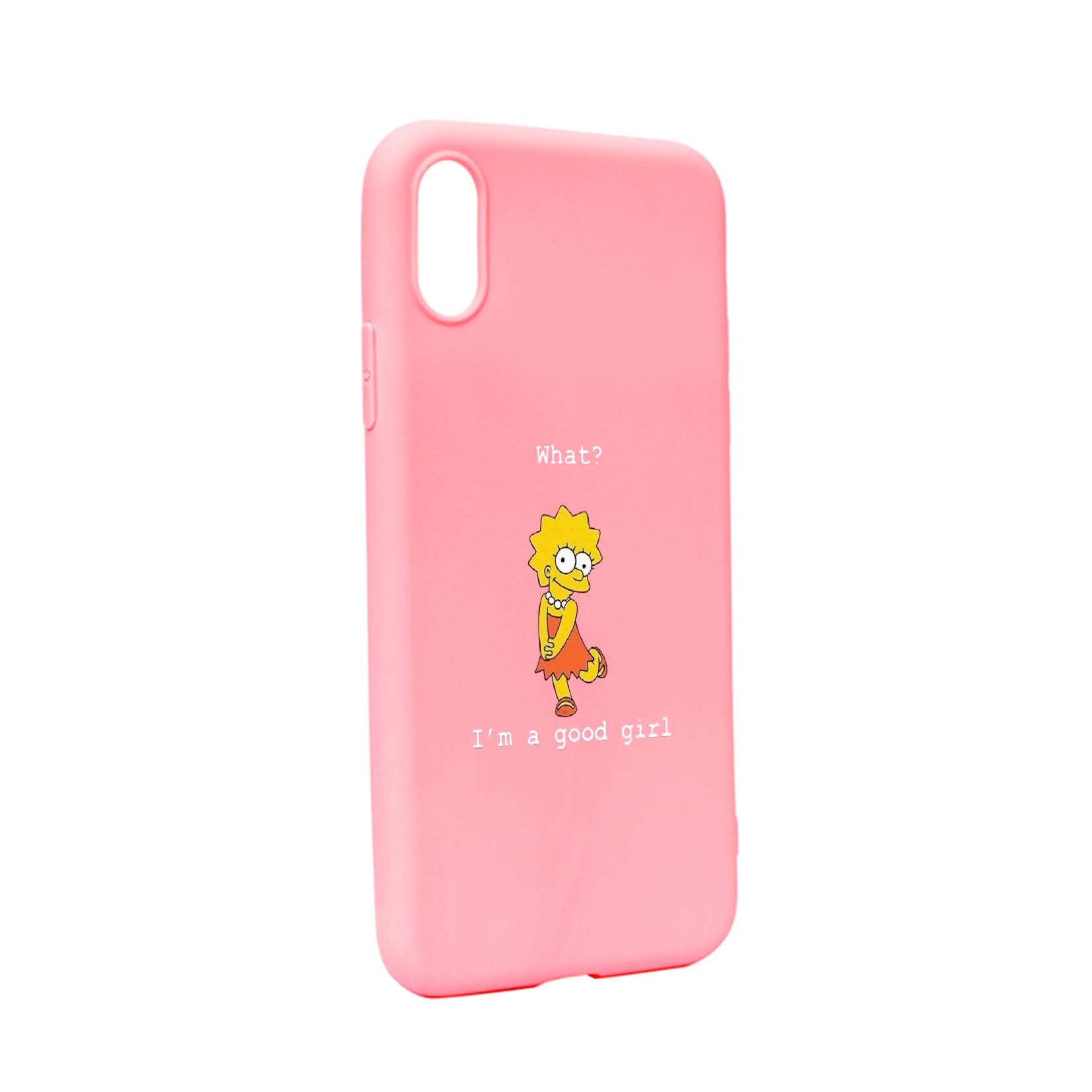 Husa de protectie Lisa - I'm a good girl, pentru Apple iPhone XS Max, rezistenta la uzura, anti-alunecare, din silicon Premium, P591