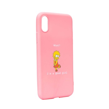 Husa de protectie Lisa - I'm a good girl, pentru Apple iPhone XS Max, rezistenta la uzura, anti-alunecare, din silicon Premium, P591 Husa de protectie Lisa - I'm a good girl, pentru Apple iPhone XS Max, rezistenta la uzura, anti-alunecare, din silicon Premium, P591