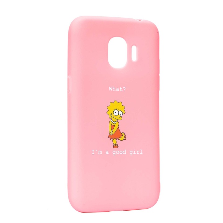 Husa de protectie Lisa - I'm a good girl, pentru Samsung Galaxy J4 2018, rezistenta la uzura, anti-alunecare, din silicon Premium, P591
