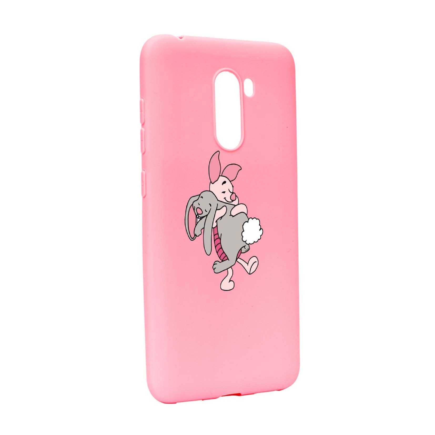 Husa de protectie Winnie the Pooh, pentru Xiaomi PocoPhone F1, rezistenta la uzura, anti-alunecare, din silicon Premium, P592