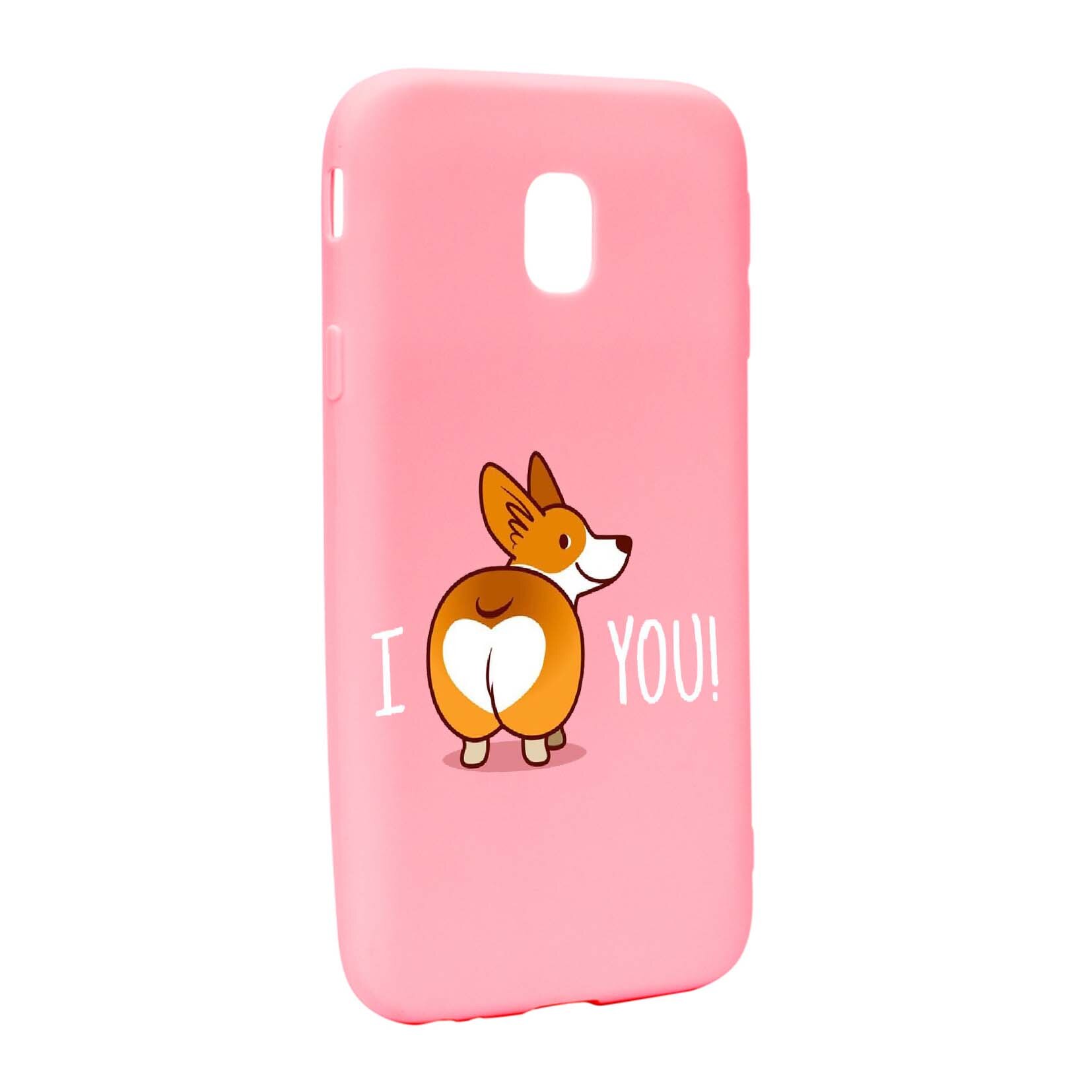 Husa de protectie Sweet Doggy Emoji, pentru Samsung Galaxy J3 2018, rezistenta la uzura, anti-alunecare, din silicon Premium, P593