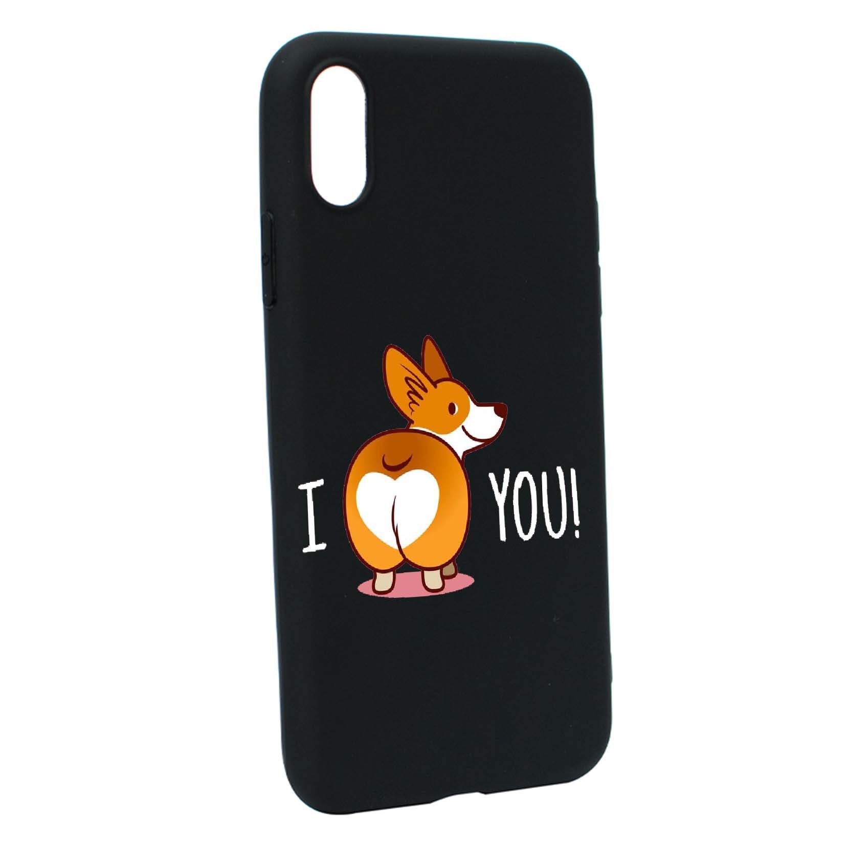 Husa de protectie Sweet Doggy Emoji, pentru Apple iPhone XS Max, rezistenta la uzura, anti-alunecare, din silicon Premium, B593