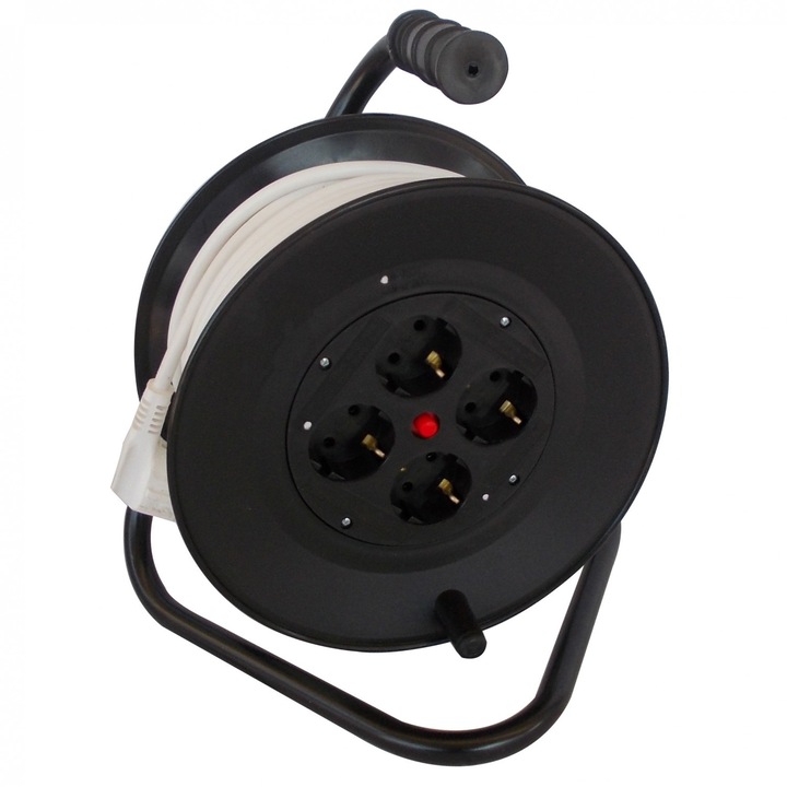 Derulator cablu electric, Relee, 4 prize, 25 m, 3 x 2.5 mmp