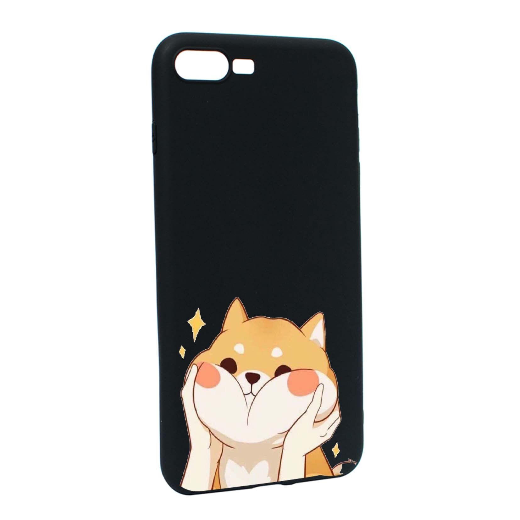 Husa de protectie Emoji - Sweet Cat, pentru Apple iPhone 7 Plus / 8 Plus, rezistenta la uzura, anti-alunecare, din silicon Premium, B596