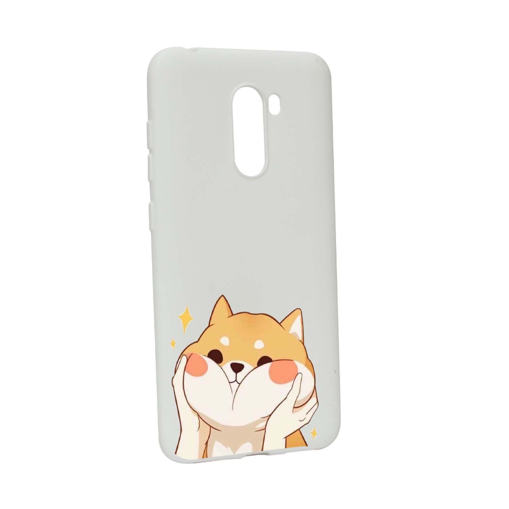 Husa de protectie Emoji - Sweet Cat, pentru Xiaomi PocoPhone F1, rezistenta la uzura, anti-alunecare, din silicon Premium, W596