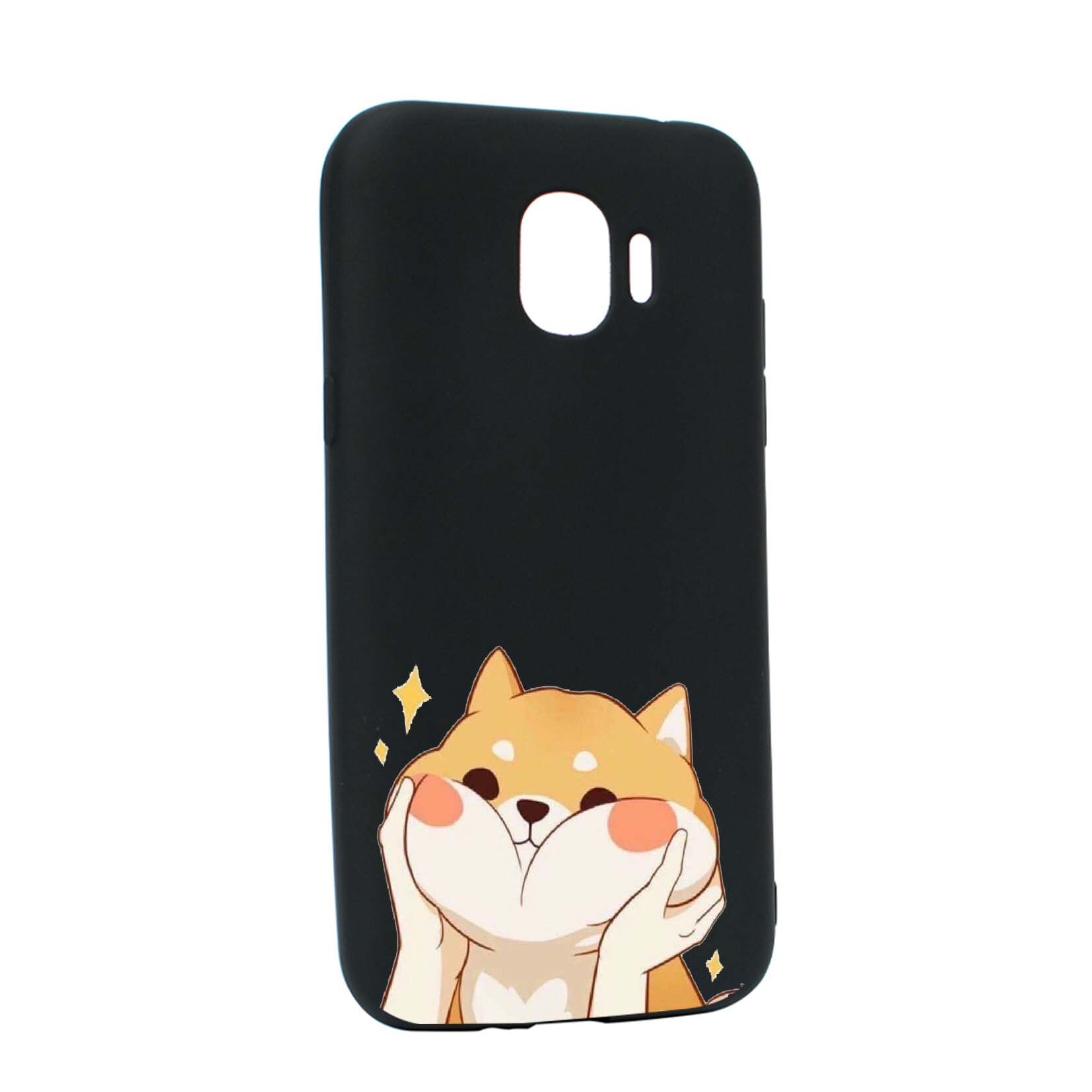 Husa de protectie Emoji - Sweet Cat, pentru Samsung Galaxy J2 Pro 2018 / J2 2018 / Grand Prime Pro, rezistenta la uzura, anti-alunecare, din silicon Premium, B596